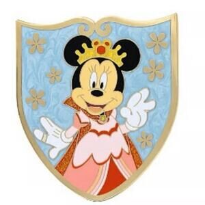 Disney Pin Pink a la Mode PALM Minnie as a Princess Crest Shield NEW NOC LE 300
